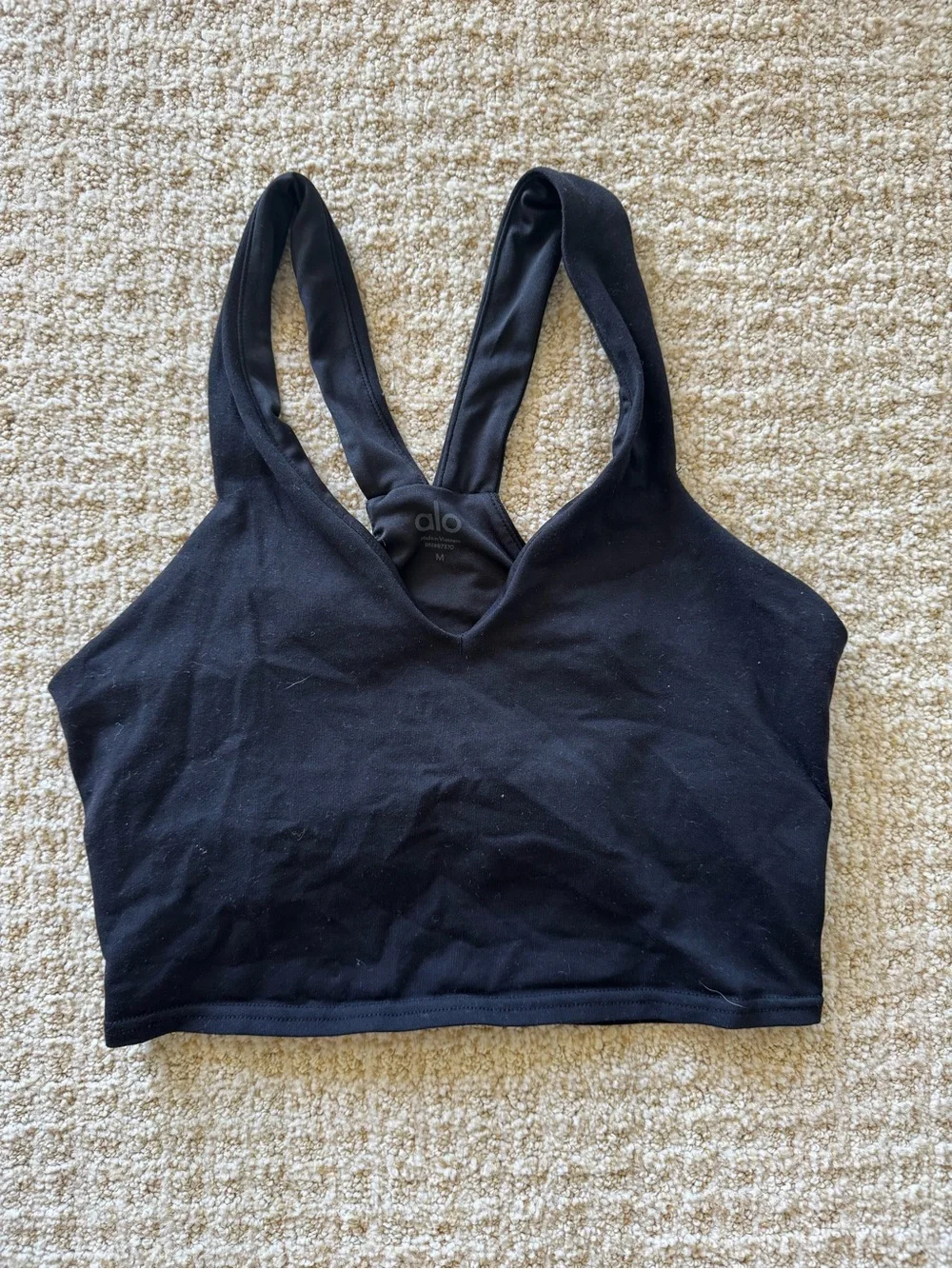 ALO Yoga Black Racerback Sports Bralette